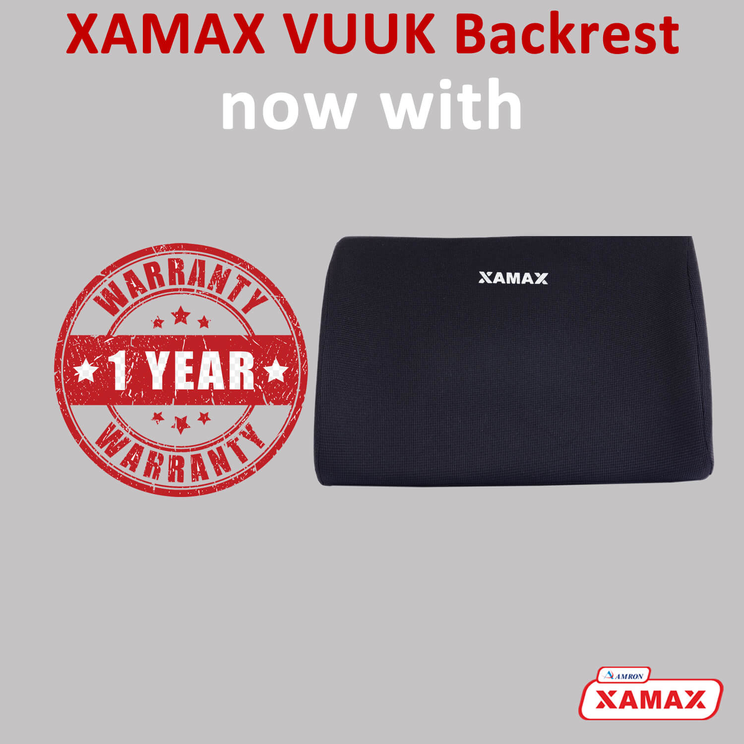 Xamax VUUK Backrest, For While You Reading, Watching TV On Bed, Sofa & Couch (Black)
